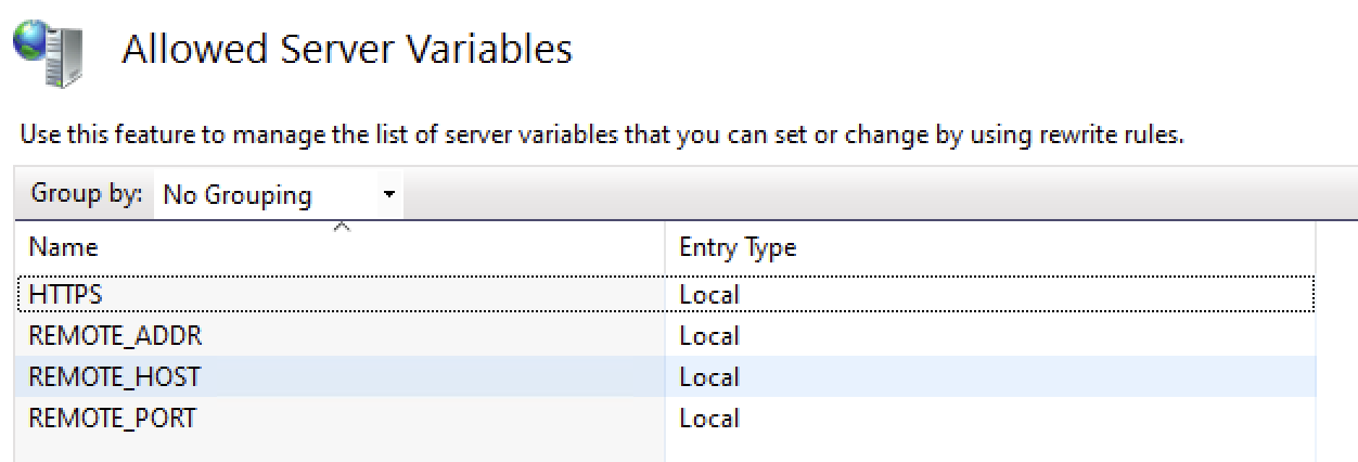 IIS Override Server Variables